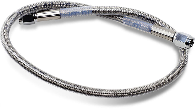 Drag Specialties Universal Brake Line Clear-Coated Silver Front Rear Stainless Steel - 821