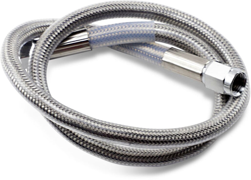 Drag Specialties Universal Brake Line Clear-Coated Silver Front Rear Stainless Steel - 823