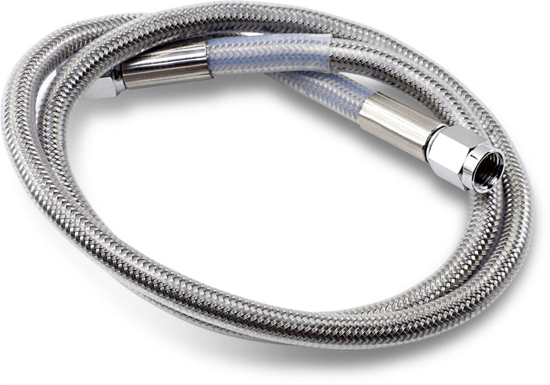 Drag Specialties Universal Brake Line Clear-Coated Silver Front Rear Stainless Steel