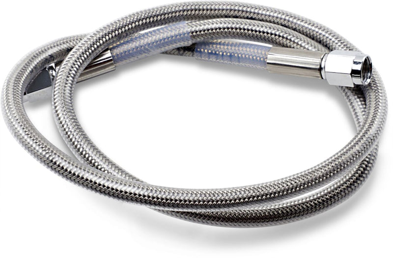 Drag Specialties Universal Brake Line Clear-Coated Silver Front Rear Stainless Steel
