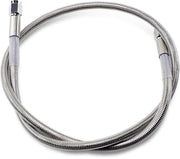 Drag Specialties Universal Brake Line Clear-Coated Silver Front Rear Stainless Steel