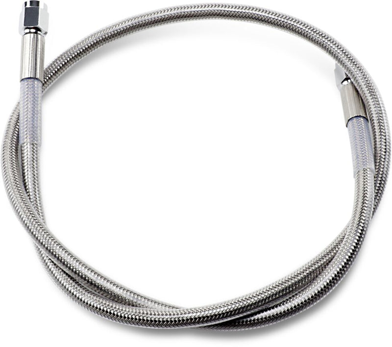Drag Specialties Universal Brake Line Clear-Coated Silver Front Rear Stainless Steel