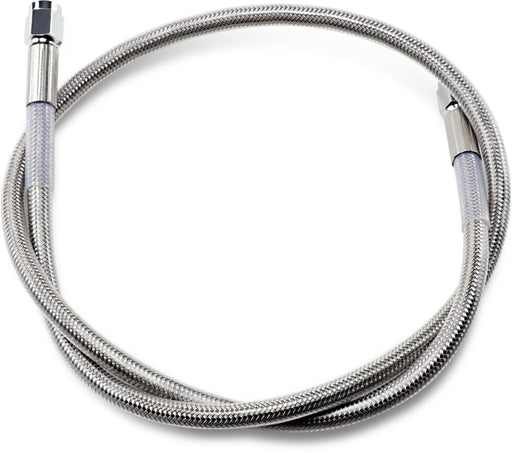 Drag Specialties Universal Brake Line Clear-Coated Silver Front Rear Stainless Steel