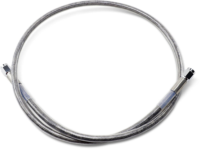 Drag Specialties Universal Brake Line Clear-Coated Silver Front Rear Stainless Steel - 836