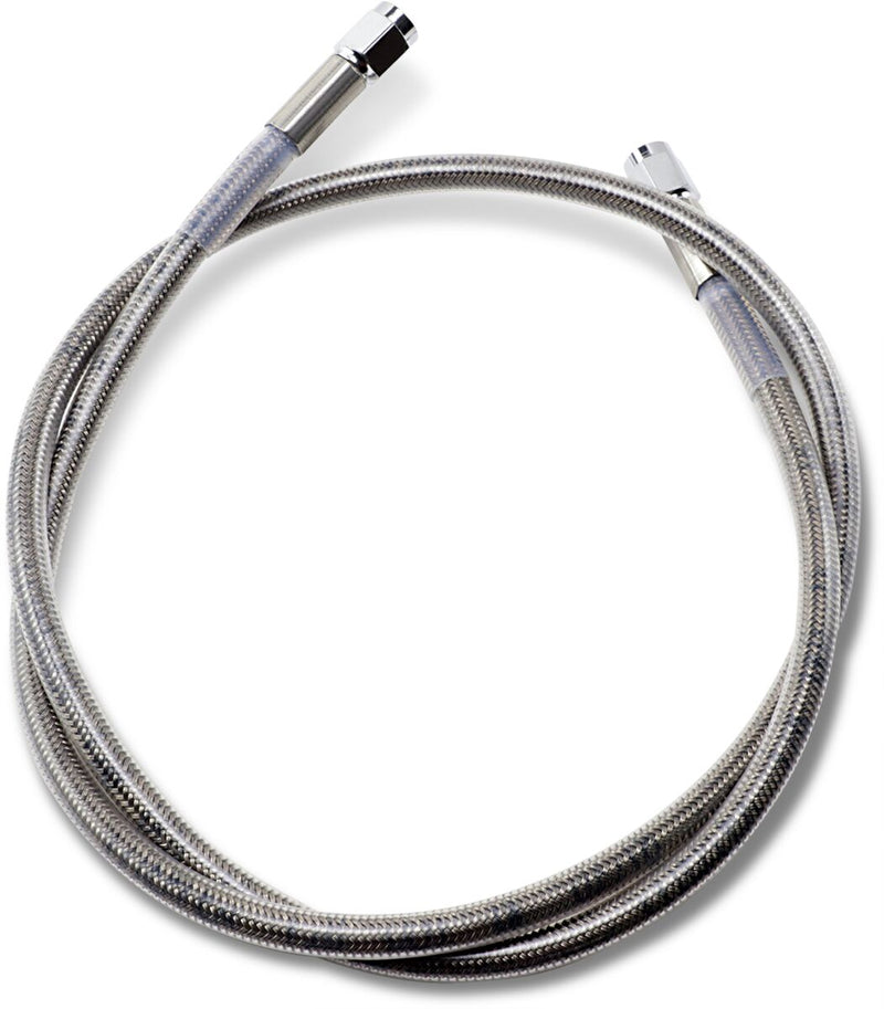Drag Specialties Universal Brake Line Clear-Coated Silver Front Rear Stainless Steel