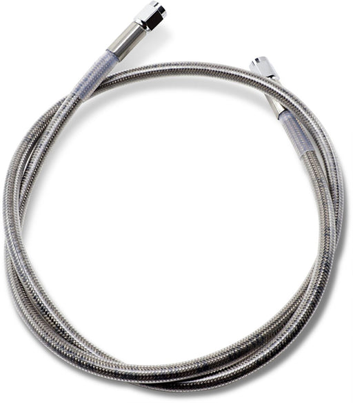 Drag Specialties Universal Brake Line Clear-Coated Silver Front Rear Stainless Steel