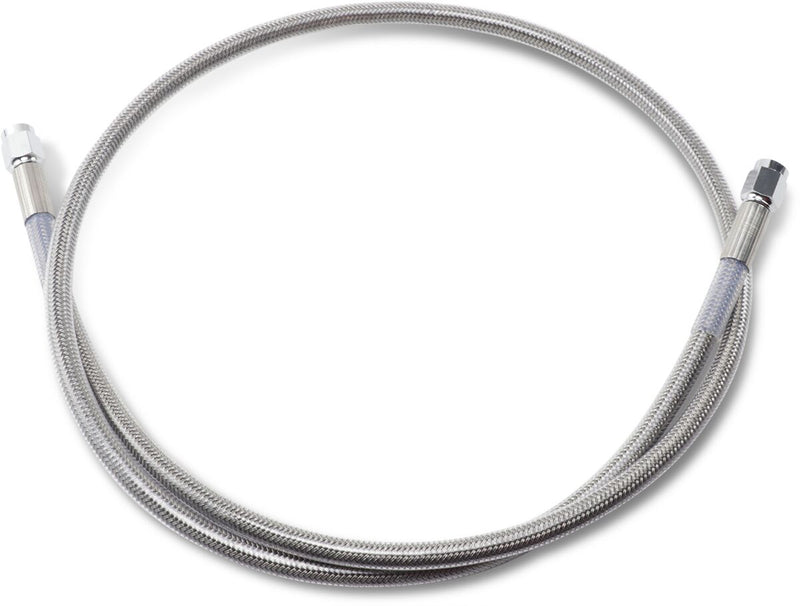 Drag Specialties Universal Brake Line Clear-Coated Silver Front Rear Stainless Steel