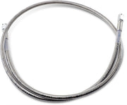 Drag Specialties Universal Brake Line Clear-Coated Silver Front Rear Stainless Steel
