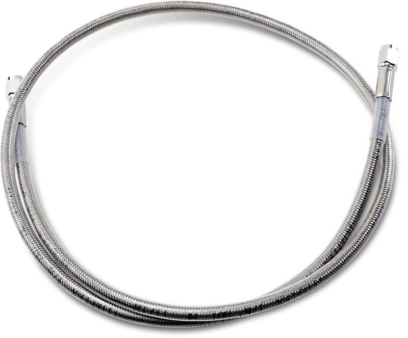Drag Specialties Universal Brake Line Clear-Coated Silver Front Rear Stainless Steel