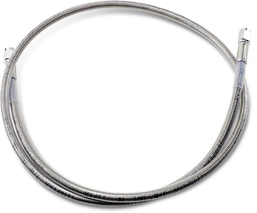 Drag Specialties Universal Brake Line Clear-Coated Silver Front Rear Stainless Steel