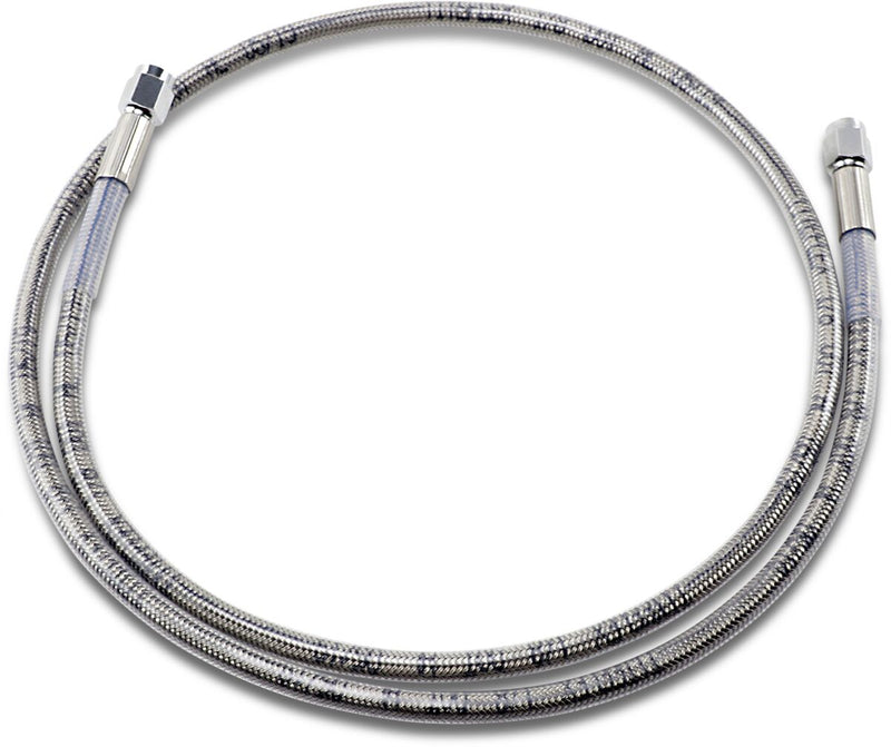Drag Specialties Universal Brake Line Clear-Coated Silver Front Rear Stainless Steel