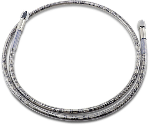 Drag Specialties Universal Brake Line Clear-Coated Silver Front Rear Stainless Steel