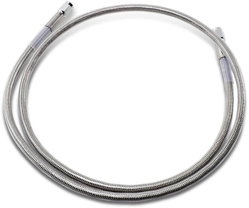 Drag Specialties Universal Brake Line Clear-Coated Silver Front Rear Stainless Steel