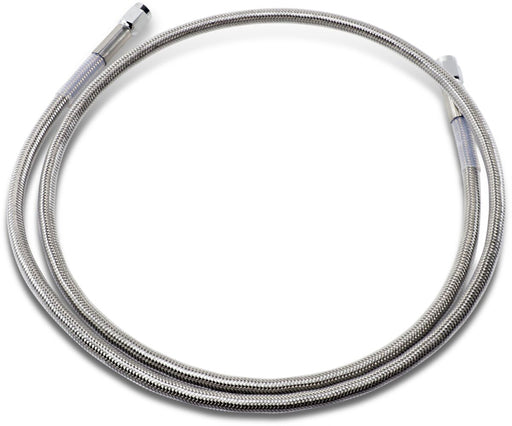 Drag Specialties Universal Brake Line Clear-Coated Silver Front Rear Stainless Steel