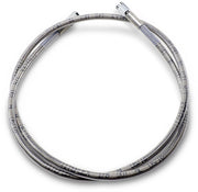 Drag Specialties Universal Brake Line Clear-Coated Silver Front Rear Stainless Steel