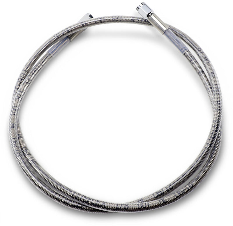 Drag Specialties Universal Brake Line Clear-Coated Silver Front Rear Stainless Steel