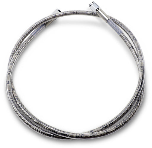 Drag Specialties Universal Brake Line Clear-Coated Silver Front Rear Stainless Steel