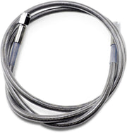 Drag Specialties Universal Brake Line Clear-Coated Silver Front Rear Stainless Steel