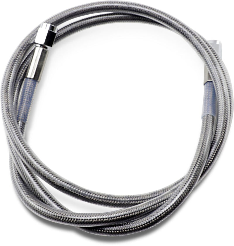 Drag Specialties Universal Brake Line Clear-Coated Silver Front Rear Stainless Steel