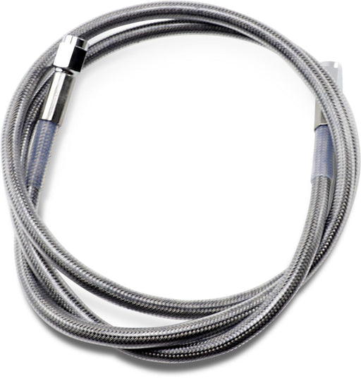 Drag Specialties Universal Brake Line Clear-Coated Silver Front Rear Stainless Steel