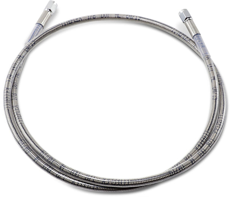 Drag Specialties Universal Brake Line Clear-Coated Silver Front Rear Stainless Steel