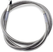 Drag Specialties Universal Brake Line Clear-Coated Silver Front Rear Stainless Steel