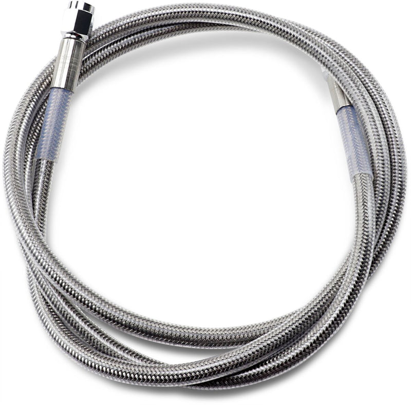 Drag Specialties Universal Brake Line Clear-Coated Silver Front Rear Stainless Steel