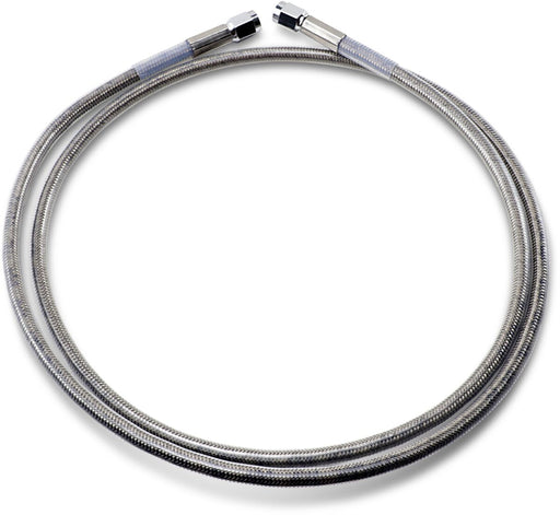 Drag Specialties Universal Brake Line Clear-Coated Silver Front Rear Stainless Steel