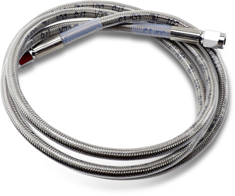 Drag Specialties Universal Brake Line Clear-Coated Silver Front Rear Stainless Steel