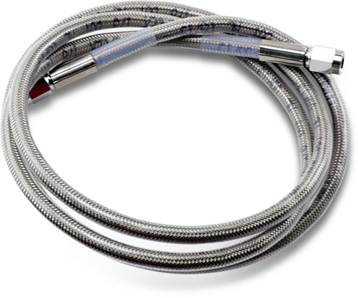 Drag Specialties Universal Brake Line Clear-Coated Silver Front Rear Stainless Steel