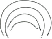Drag Specialties Universal Brake Line Clear-Coated Silver Front Rear Stainless Steel