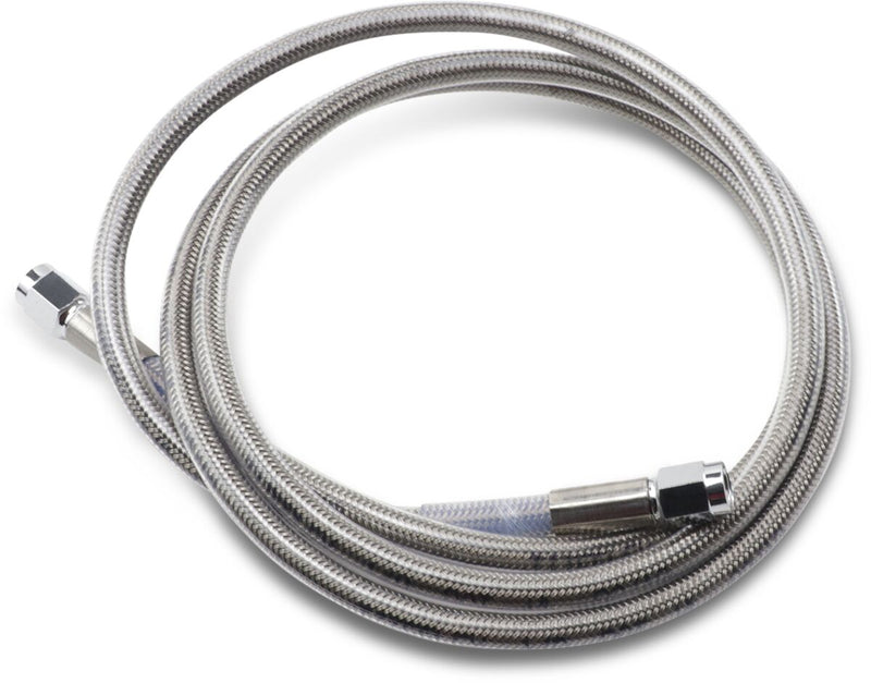 Drag Specialties Universal Brake Line Clear-Coated Silver Front Rear Stainless Steel - 856