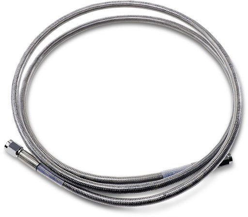 Drag Specialties Universal Brake Line Clear-Coated Silver Front Rear Stainless Steel