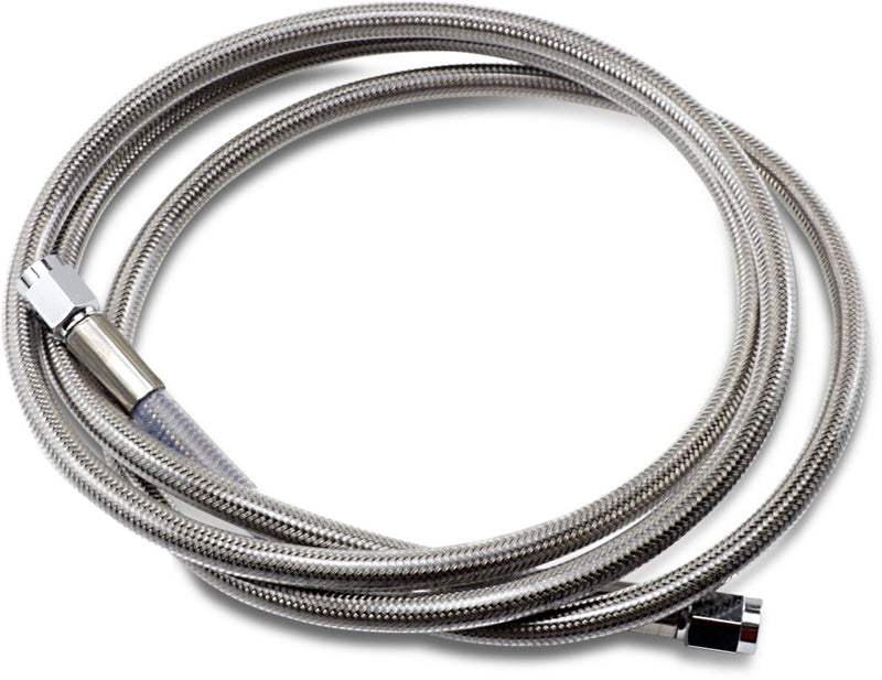 Drag Specialties Universal Brake Line Clear-Coated Silver Front Rear Stainless Steel