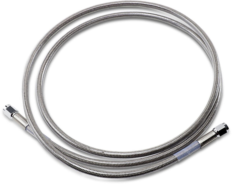 Drag Specialties Universal Brake Line Clear-Coated Silver Front Rear Stainless Steel
