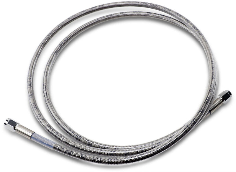 Drag Specialties Universal Brake Line Clear-Coated Silver Front Rear Stainless Steel - 862