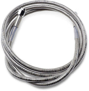 Drag Specialties Universal Brake Line Clear-Coated Silver Front Rear Stainless Steel