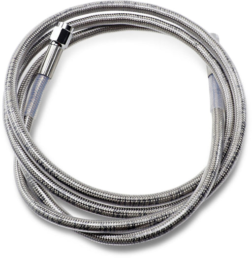 Drag Specialties Universal Brake Line Clear-Coated Silver Front Rear Stainless Steel