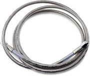Drag Specialties Universal Brake Line Clear-Coated Silver Front Rear Stainless Steel - 868