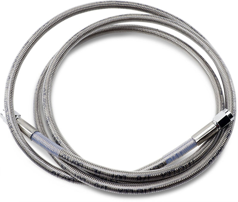 Drag Specialties Universal Brake Line Clear-Coated Silver Front Rear Stainless Steel - 868