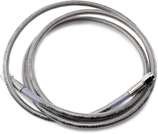 Drag Specialties Universal Brake Line Clear-Coated Silver Front Rear Stainless Steel