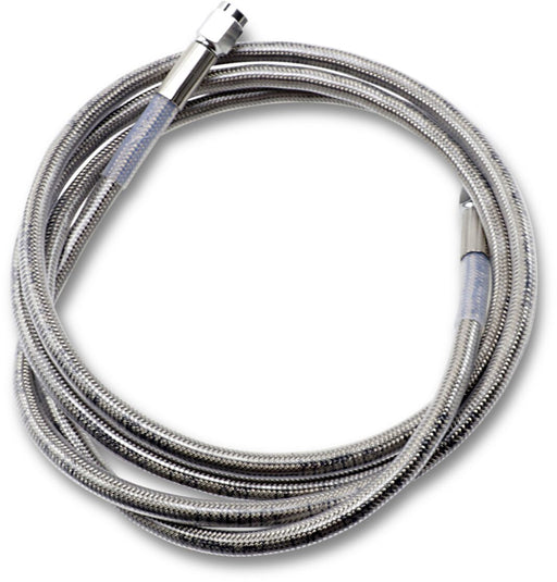 Drag Specialties Universal Brake Line Clear-Coated Silver Front Rear Stainless Steel