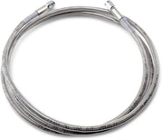 Drag Specialties Universal Brake Line Clear-Coated Silver Front Rear Stainless Steel