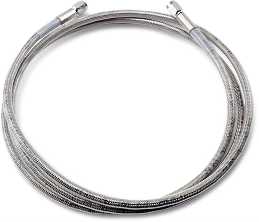Drag Specialties Universal Brake Line Clear-Coated Silver Front Rear Stainless Steel