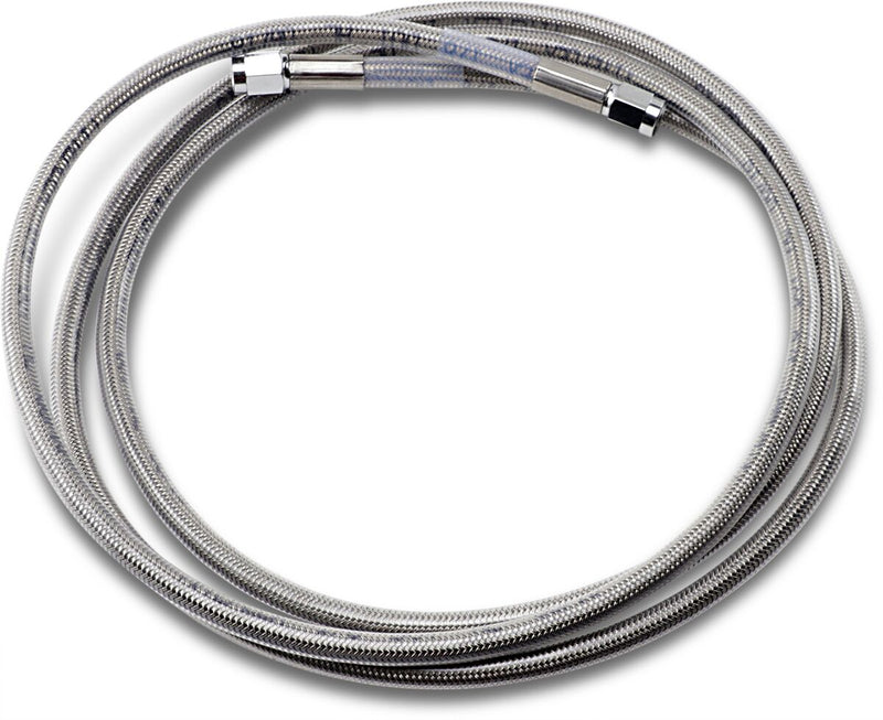 Drag Specialties Universal Brake Line Clear-Coated Silver Front Rear Stainless Steel