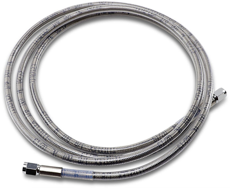 Drag Specialties Universal Brake Line Clear-Coated Silver Front Rear Stainless Steel