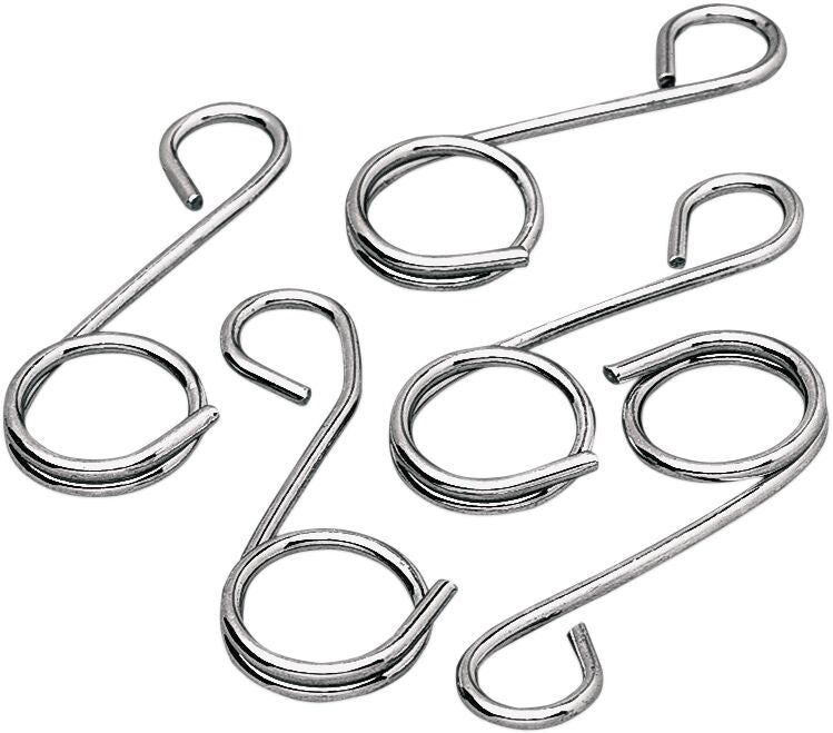 Drag Specialties Wire Fuel Line Guides Silver 5 Pack