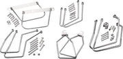 Drag Specialties Chrome Saddlebag Support Brackets Silver Left Right Steel Pair