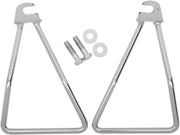 Drag Specialties Chrome Saddlebag Support Brackets Silver Left Right Steel Pair
