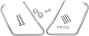 Drag Specialties Chrome Saddlebag Support Brackets Silver Left Right Steel Pair